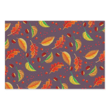 Feuilles d'automne Noix châtaignes Motif Élégant a