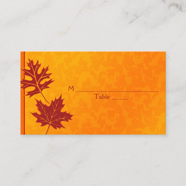 Feuilles d'automne Occasion spéciale Cartes de lie (Devant)