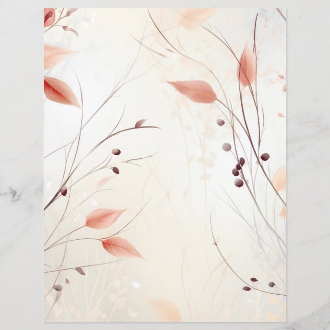 Feuilles d'automne Papier de la bibliothèque (Dos)