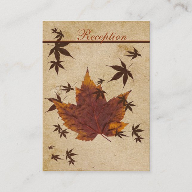 Feuilles D'Automne Sur La Carte De Boîtier Papier  (Devant)