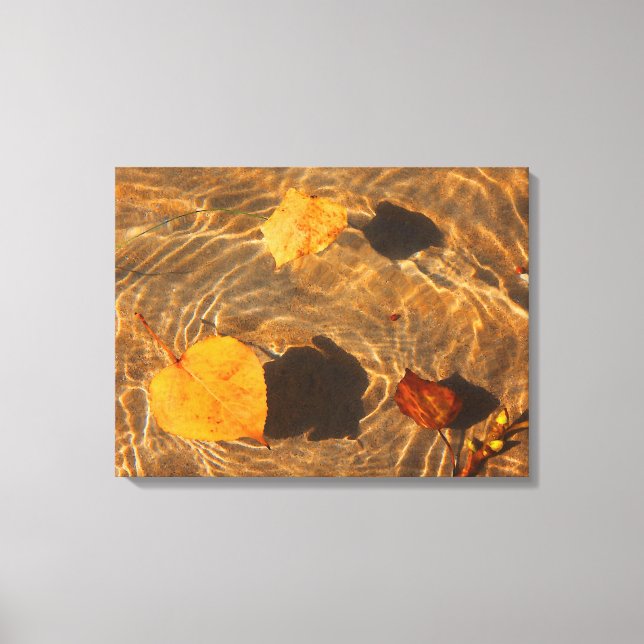 Feuilles d'automne sur toile d'eau par RoseWrites (Recto)