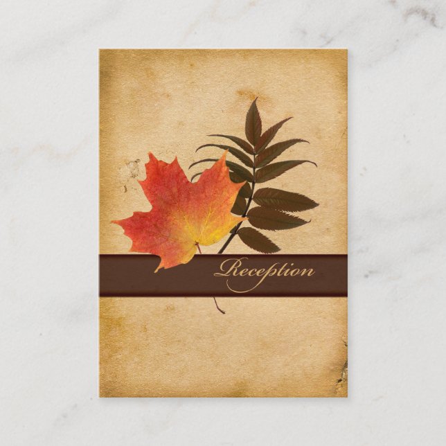 Feuilles D'Automne Sur Une Carte De Boîtier Papier (Devant)