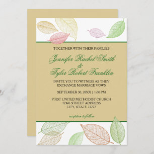 Feuilles d'automne translucides - Faire-part de ma