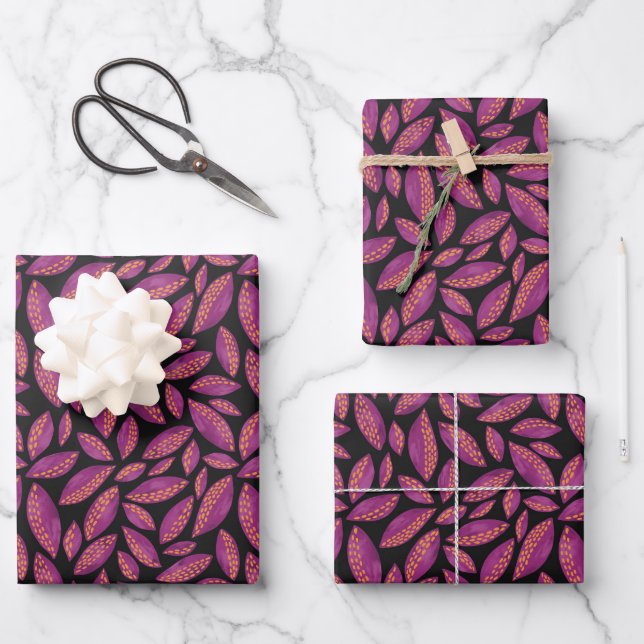 Feuilles d'automne violettes (Recto)
