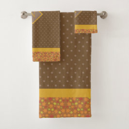 Feuilles de automne modernes Monogramme Polka Brow