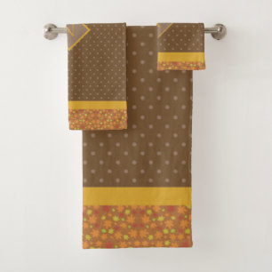 Feuilles de automne modernes Monogramme Polka Brow