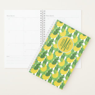 Feuilles De Bananes Et Motif De Fruits Monogramm