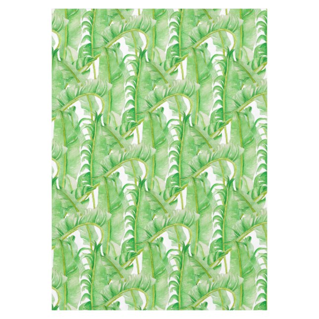 Feuilles de bananes sur une nappe (Devant)