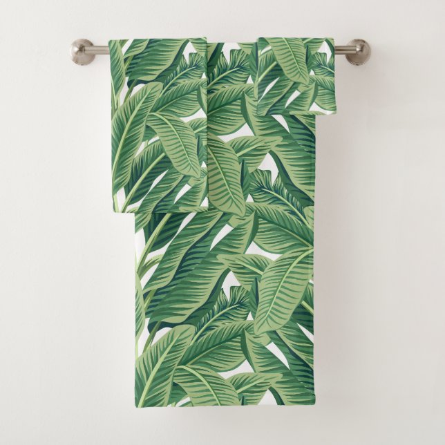 Feuilles de bananes tropicales vertes (En situation)