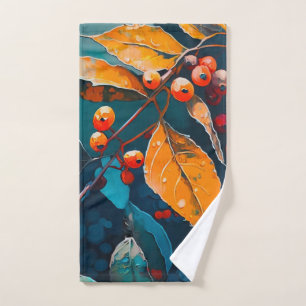 Feuilles de bois d'automne. Nature Berry floral au