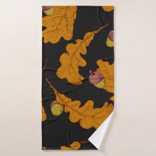 Feuilles de chêne sec et glands. Pat sans soudure