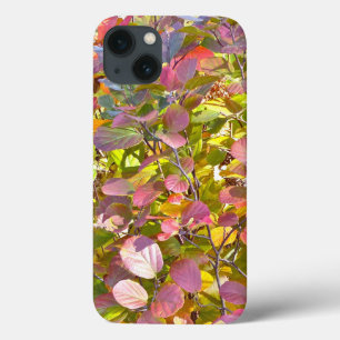 "FEUILLES DE CHUTE VERT ET ROSE LIME" COQUE POUR i