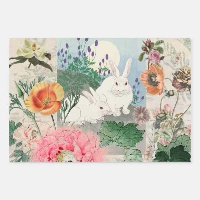 FEUILLES DE CUISSON DE CADEAU DE PÂQUES FLEUVES ET (Devant)