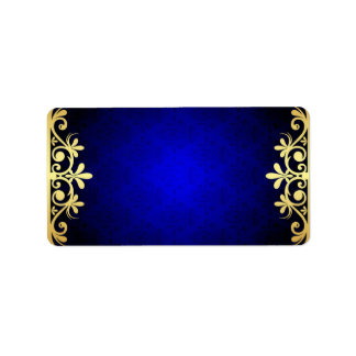 Feuilles de Étiquettes de adresse Royal Blue