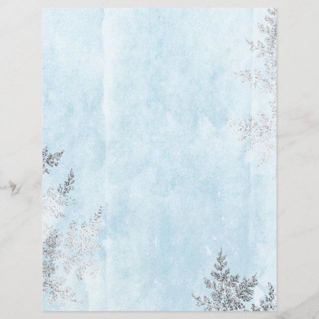 Feuilles de Faux-Foil Bleu et Argent (Devant)