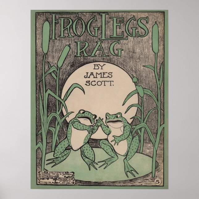 Feuilles de grenouille Feuille de saguette Poster  (Devant)