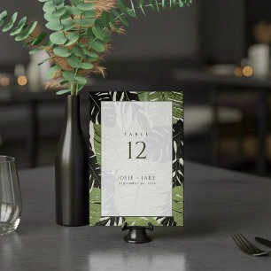 Feuilles de la jungle verte, numéro de table audac