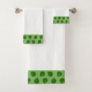 Feuilles de l'Arbre de Jade sur Fond Vert et Blanc