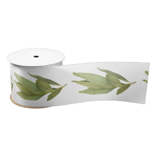 FEUILLES DE LAURIER FRAÎCHES Ruban en Satin Largeu