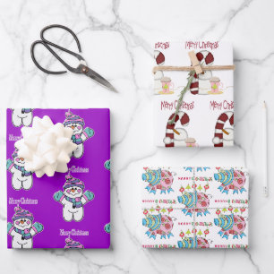 Feuilles de neige enveloppant le cochon en papier