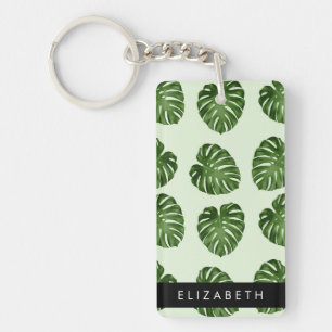 Feuilles de palme, Motif tropical, Votre nom