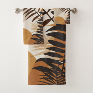 Feuilles de palmier à fleurs d'automne modernes du