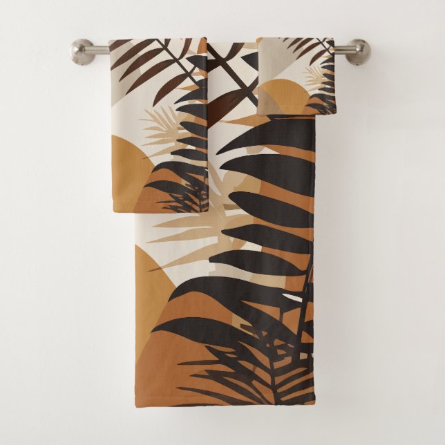 Feuilles de palmier à fleurs d'automne modernes du (En situation)