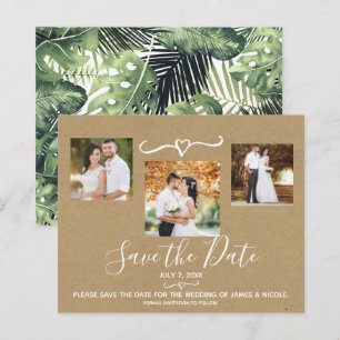 Feuilles de Palmier Tropicales Photo de Mariage E