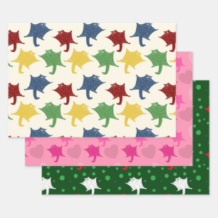 Feuilles de papier à enveloppement à motifs pour l