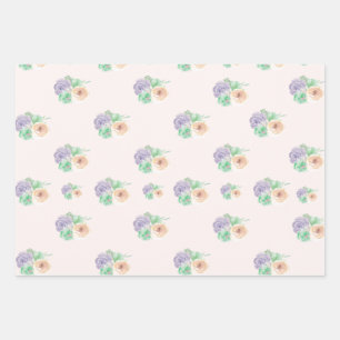 Feuilles de papier à enveloppement floral