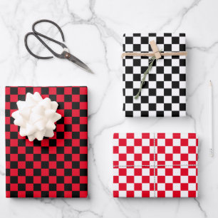 Feuilles de papier à envelopper À damiers
