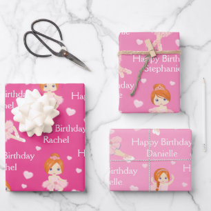 Feuilles de papier à envelopper Ballerina aux chev
