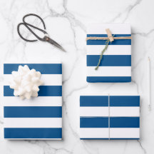 Feuilles de papier à envelopper bleu et blanc