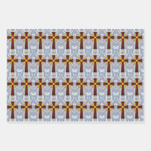 Feuilles de papier à envelopper croisées de 19 po 
