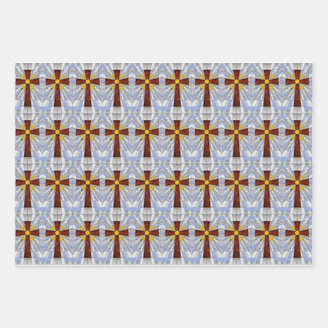 Feuilles de papier à envelopper croisées de 19 po  (Devant)