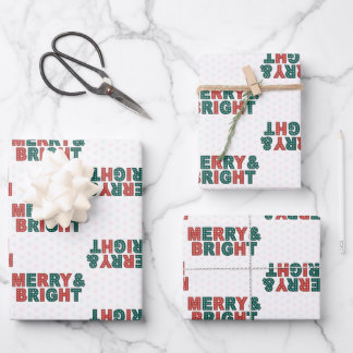 Feuilles de papier à envelopper joyeux et brillant