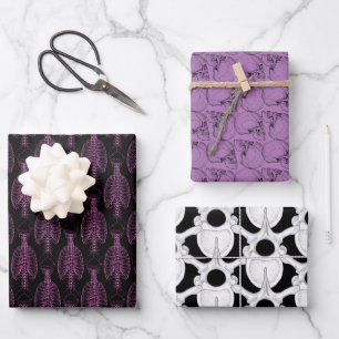 Feuilles de papier à envelopper violet pour os