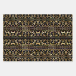 Feuilles de papier Art Déco Gold & Black Wrapper