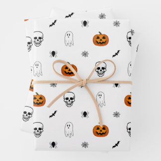 Feuilles de papier blanc Motif Halloween
