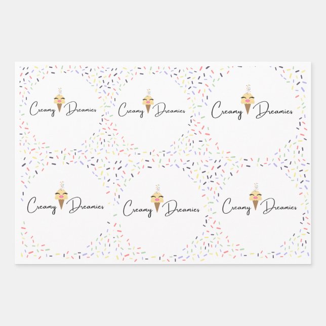Feuilles de papier cadeau Anniversaire Fille Vanes (Devant)