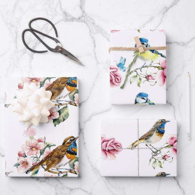 Feuilles de papier cadeau aquarelle pour thé de ma (Recto)