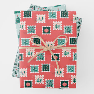 Feuilles de papier cadeau Merry Holly Days Mix