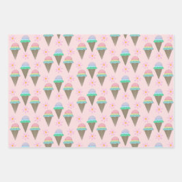 Feuilles De Papier De Crème De Glace Et D'Envelopp