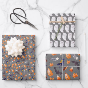 Feuilles de papier d'emballage à motif Halloween f