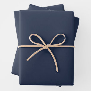 Feuilles de papier d'emballage bleu nuit foncé