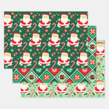 Feuilles de papier d'emballage de football de Noël