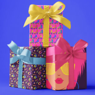 Feuilles de papier d'emballage des années 1980