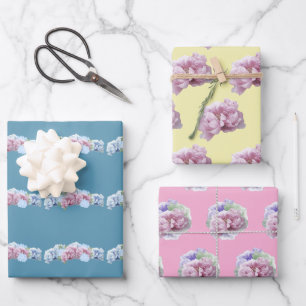 Feuilles de papier d'emballage floral élégant