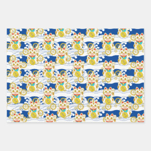 feuilles de papier d'emballage japonaises mignonne