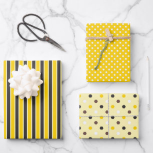 Feuilles de papier d'emballage jaune vif